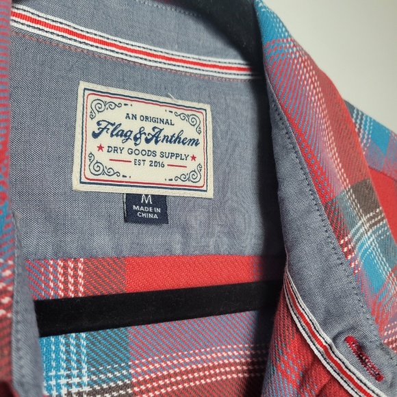 Flag & Anthem Larkspur Flannel Shirt Sz Medium - Picture 3 of 5